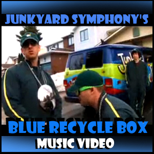 Junkyard Symphonys' Blue Recycle Box Music Video.