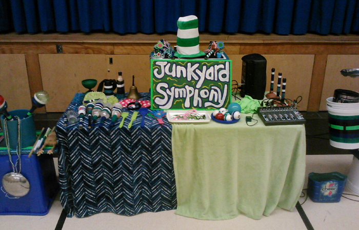 Junkyard Symphony present set up 