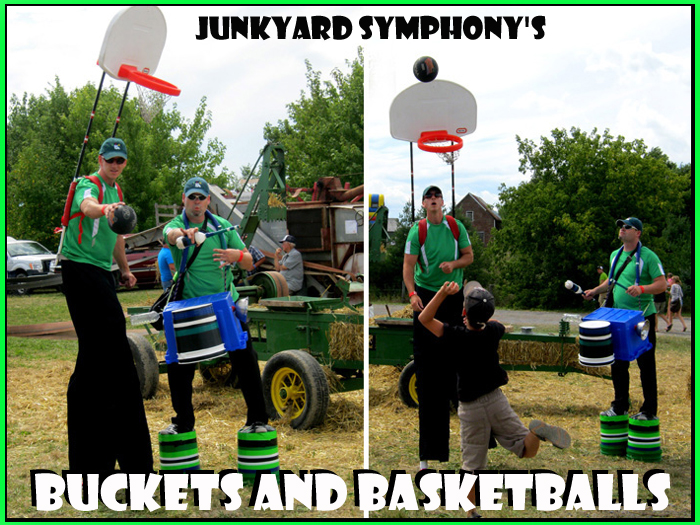 Junkyard Symphony's Buckets and Basketballs