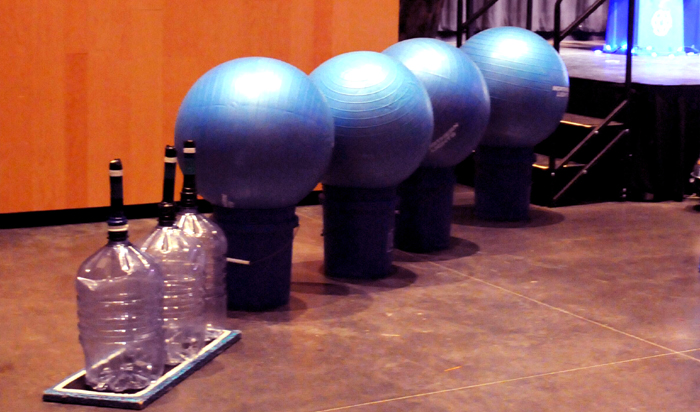 Junkyard Symphony Giants of Junk set up 