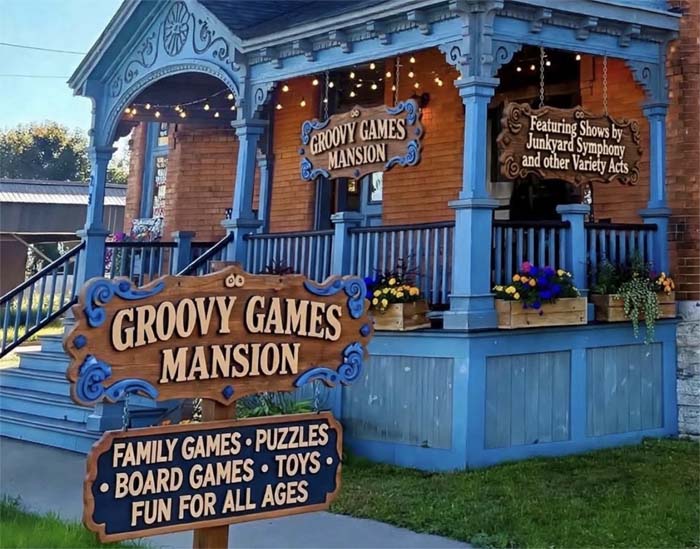 Junkyard Symphony's Groovy Games Mansion