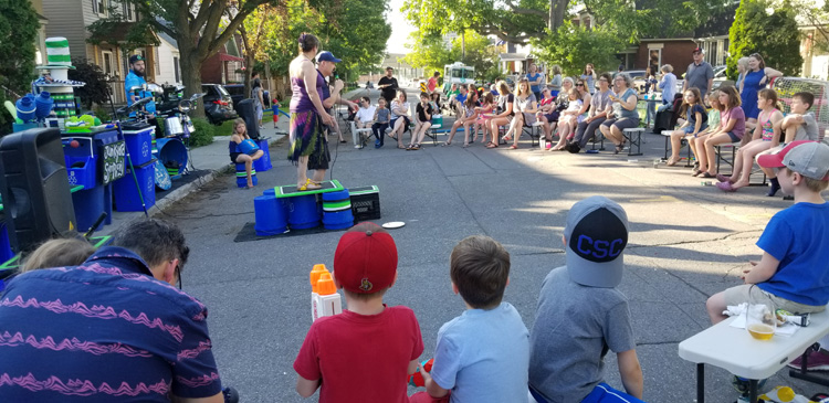Junkyard Symphony at Huron Ave North Street Party.
