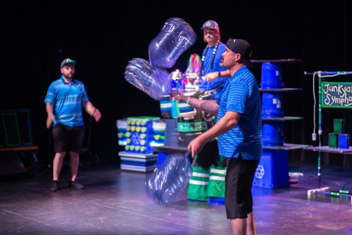 Junkyard Symphony's Online Giants of Junk at la Nouvelle Scene, Feb, 2021.