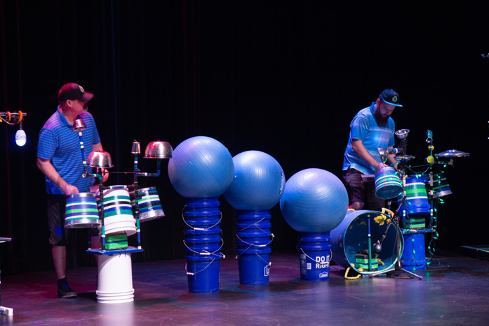 Junkyard Symphony's Online Giants of Junk at la Nouvelle Scene, Feb, 2021.