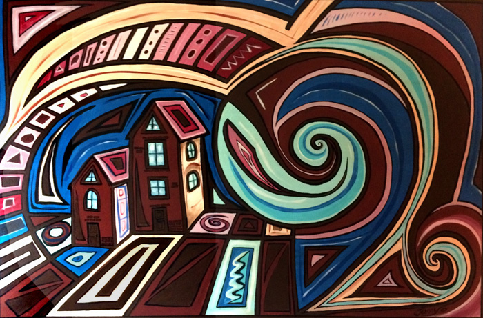 'Storm Coming' by Jonny Olsen, acrylic on canvas