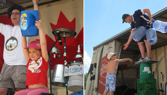 Everyone Cheers. Jonny  gets ready to do the Big Trick.