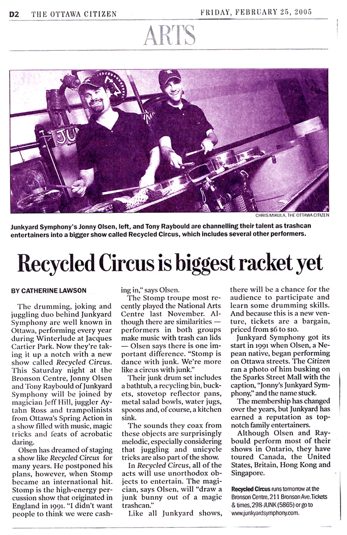 Junkyard Symphony and the Recycled Circus!