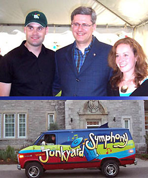 Junkyard Symphony at the PM's house.
