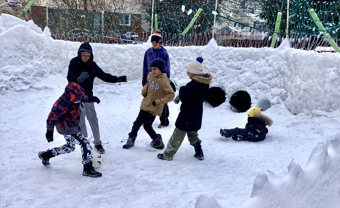 Junkyard Symphony's Snow Soccer at the Groovy Games Getway