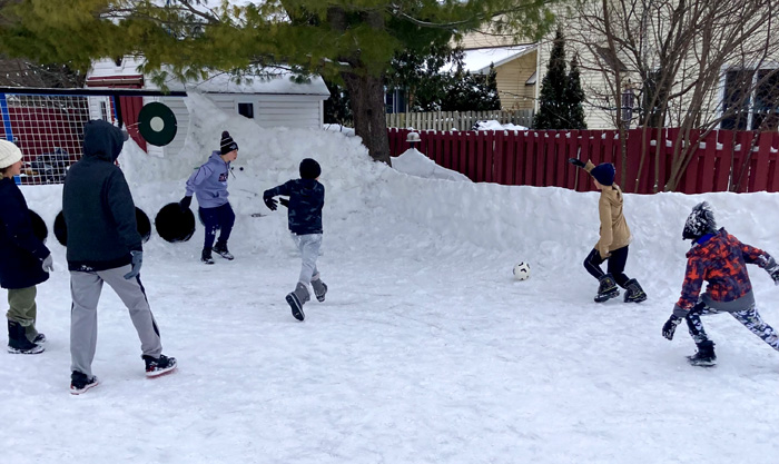 Junkyard Symphony's Snow Soccer at the Groovy Games Getway