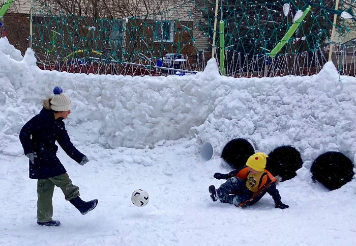 Junkyard Symphony's Snow Soccer at the Groovy Games Getway
