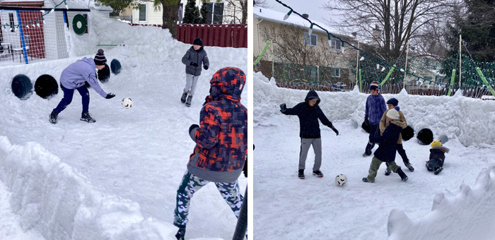 Junkyard Symphony's Snow Soccer at the Groovy Games Getway